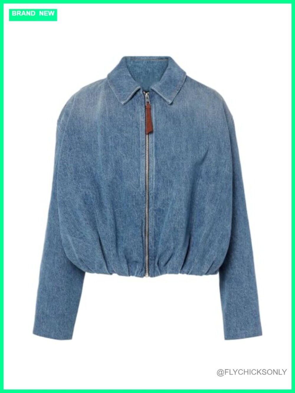 Women's Denim Bomber Jacket Draped Zip Up Jean Jacket
